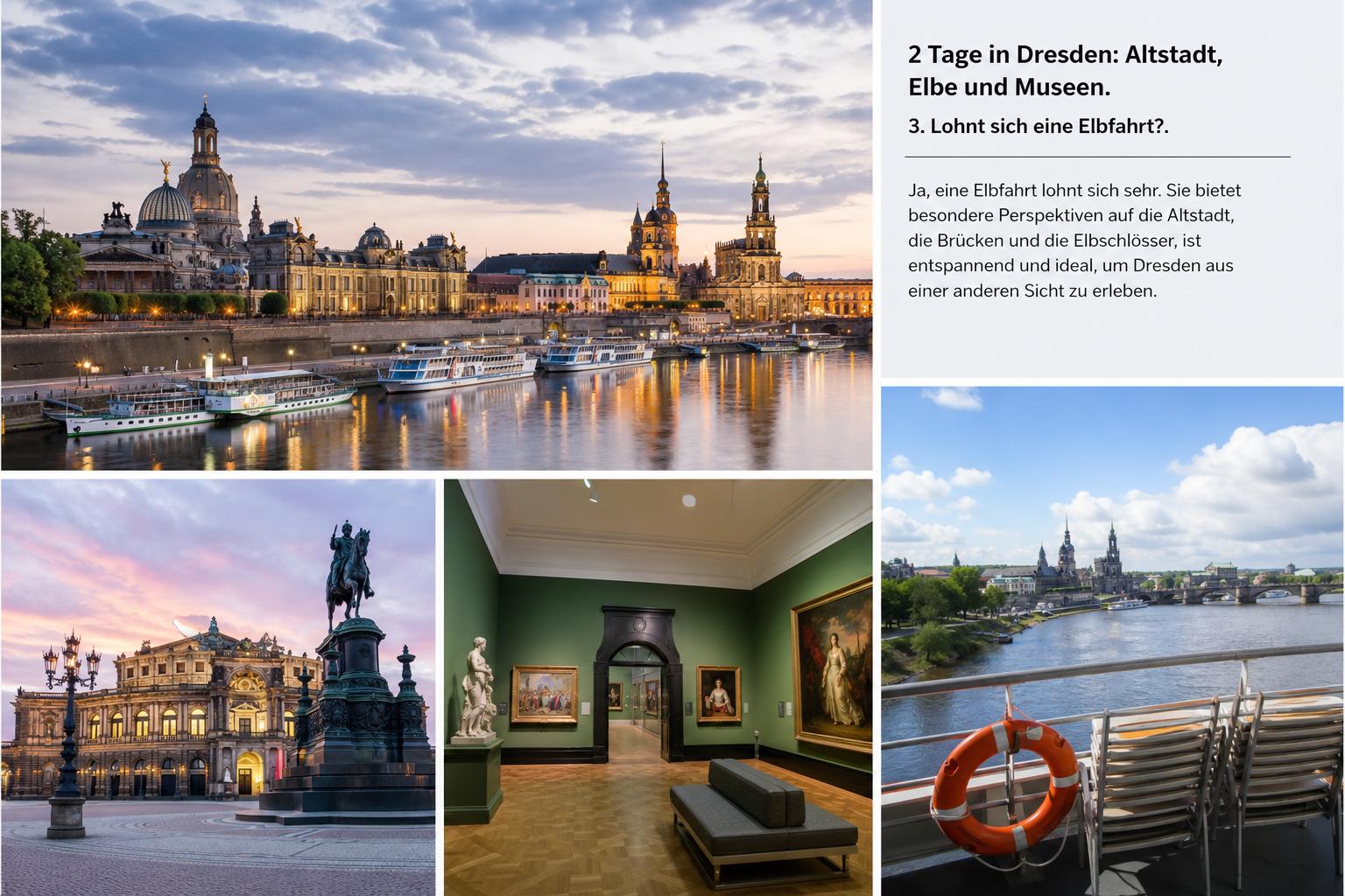 Tage in Dresden: Altstadt, Elbe und Museen. 3. Lohnt sich eine Elbfahrt?