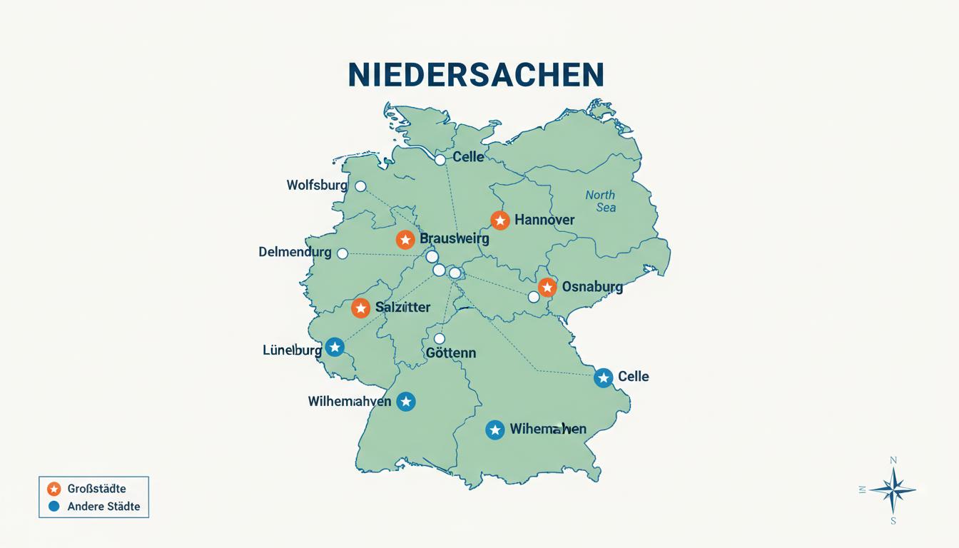Welche Städte gehören zu Niedersachsen?. Wie Städte in Niedersachsen eingeordnet werden
