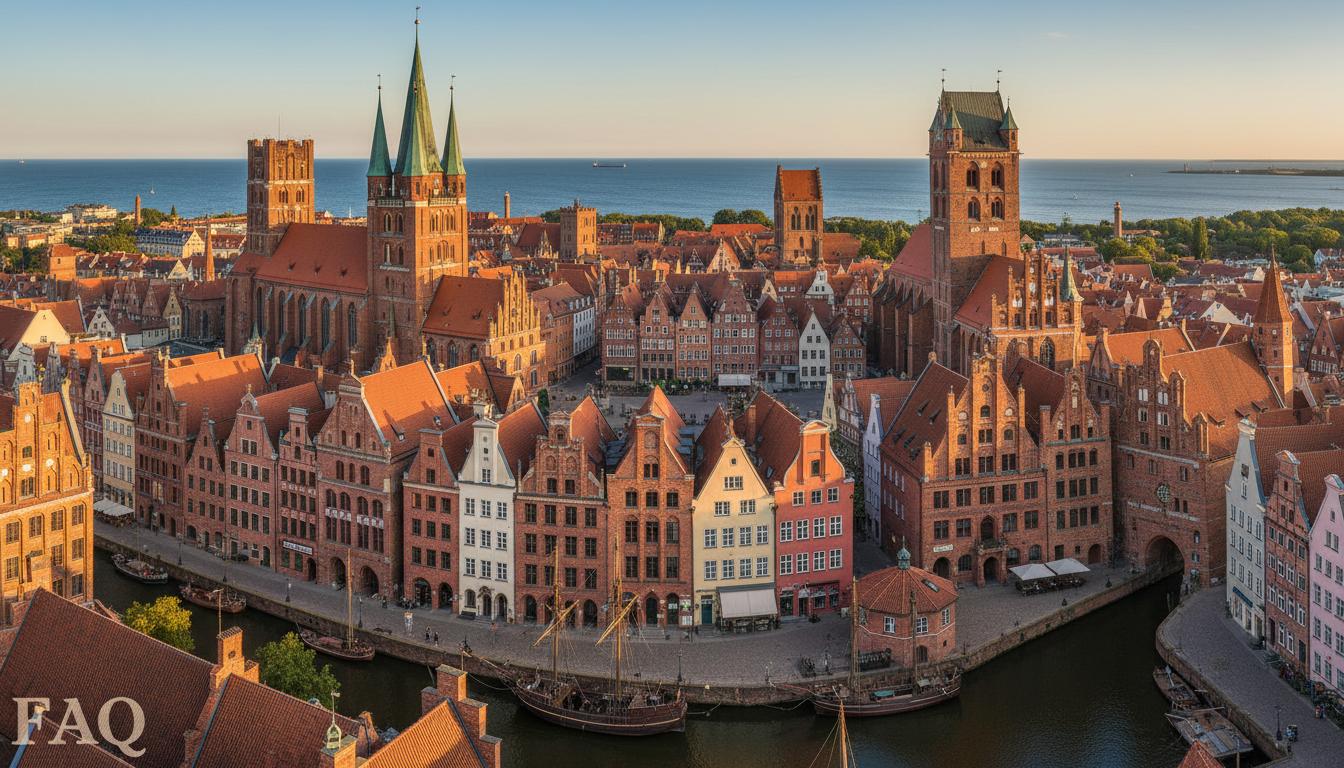 Hansestädte an der Ostsee: Lübeck, Wismar, Stralsund, Rostock und Greifswald. FAQ