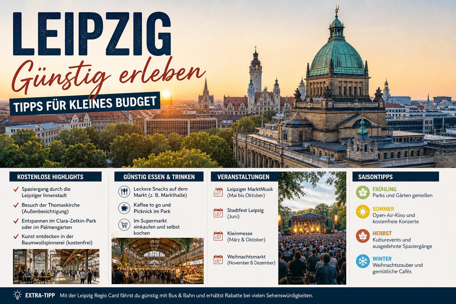Leipzig günstig erleben: Tipps für kleines Budget. Veranstaltungen und Saisontipps Leipzig günstig erleben: Tipps für kleines Budget. Veranstaltungen und Saisontipps