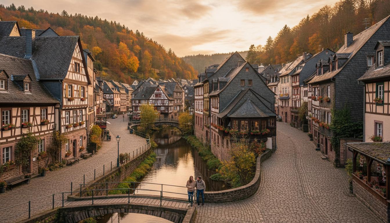 Romantische Städte in Deutschland für ein Wochenende zu zweit. Monschau