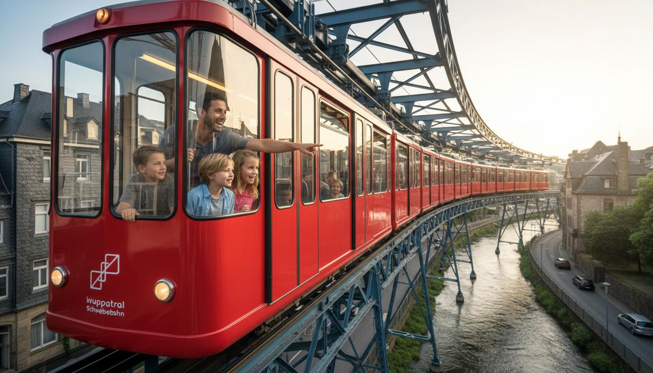 Wuppertal mit Kindern für einen Tag. Vormittagsprogramm: Die Schwebebahn erleben