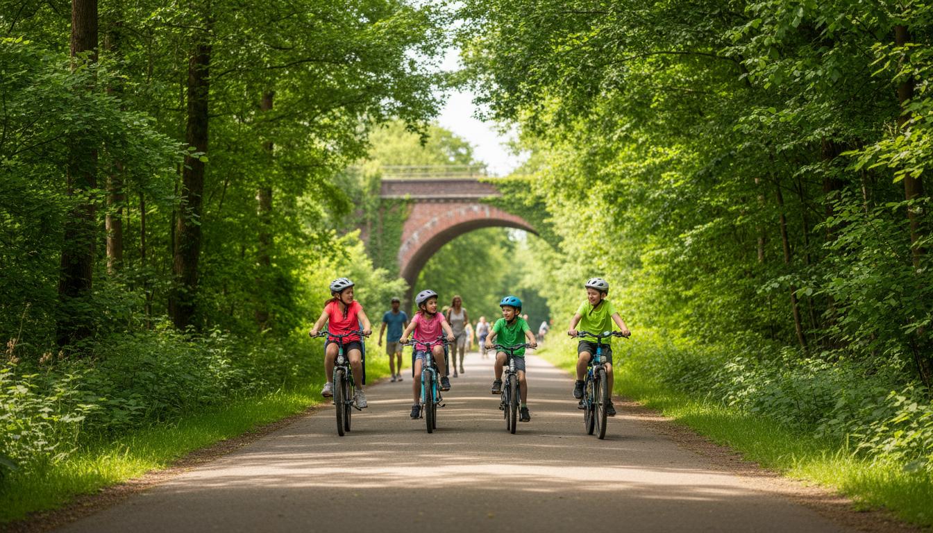 Wuppertal mit Kindern für einen Tag. Nachmittagsprogramm: Nordbahntrasse oder Skulpturenpark
