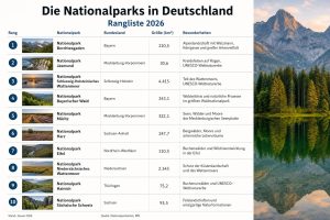 Liste der Nationalparks in Deutschland: Rangliste 2026 der schönsten Wildnis-Gebiete