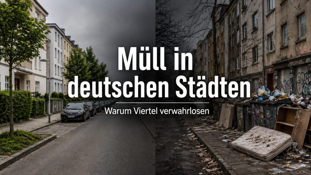 Zwei Deutschlands in einer Straße