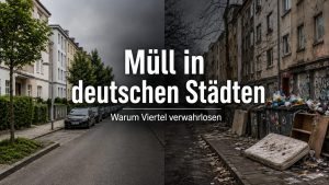 Zwei Deutschlands in einer Straße