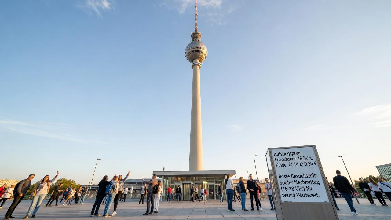 Wie viel kostet der Aufstieg auf den Fernsehturm in Berlin?. Wann ist die beste Zeit für einen Besuch mit möglichst wenig Wartezeit? Wie viel kostet der Aufstieg auf den Fernsehturm in Berlin?. Wann ist die beste Zeit für einen Besuch mit möglichst wenig Wartezeit?