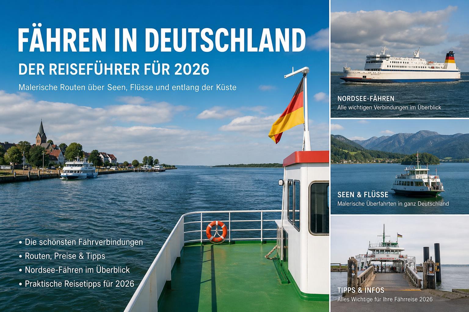 Wo kann man in Deutschland mit Fähren über malerische Seen, Flüsse und entlang der Küste fahren? Der vollständige Reiseführer für das Jahr 2026. Wichtige Nordsee-Fährverbindungen im Überblick