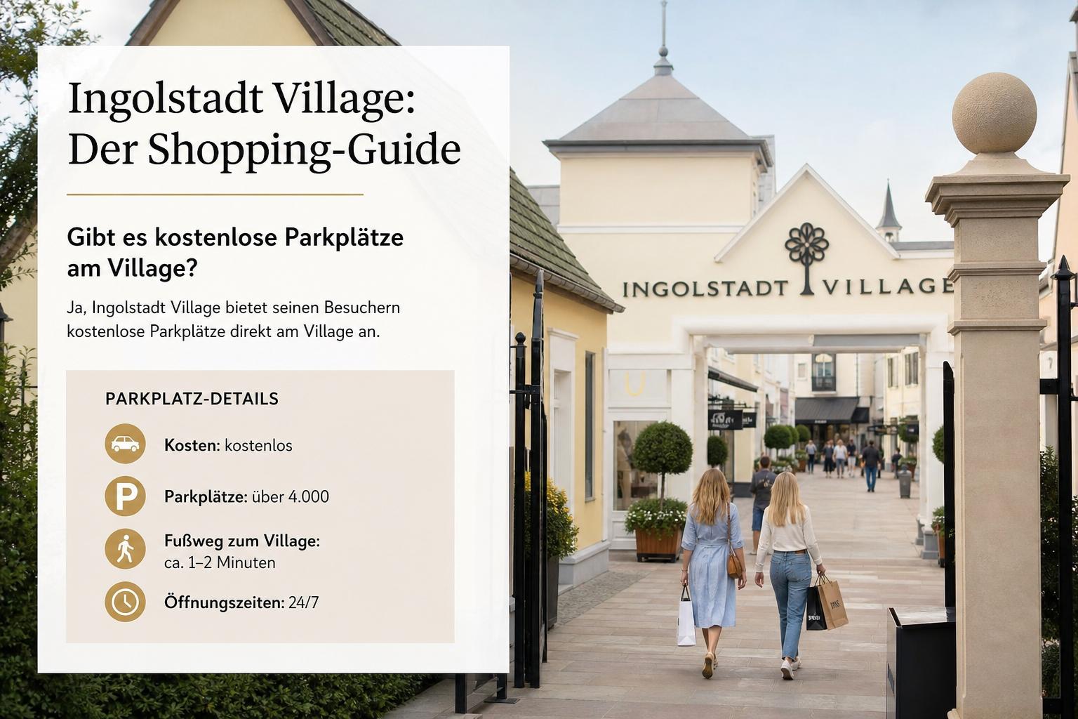 Ingolstadt Village: Der Shopping-Guide. Gibt es kostenlose Parkplätze am Village?