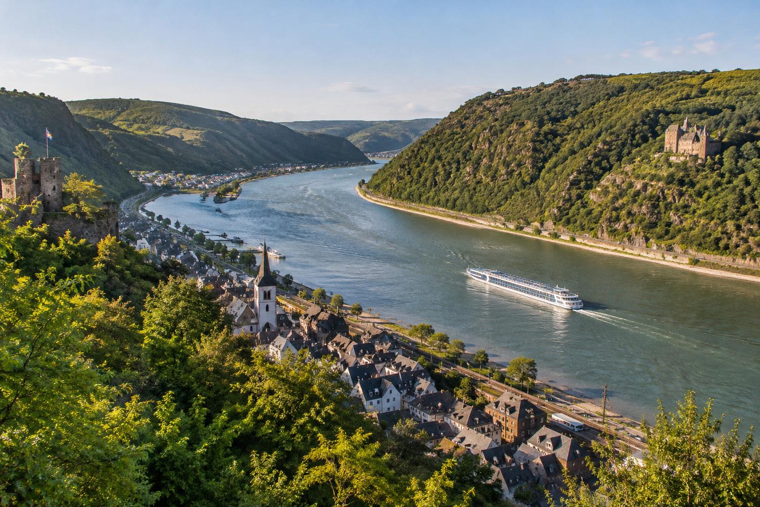 UNESCO-Welterbe in Hessen: Alle Stätten im Überblick. Oberes Mittelrheintal: Wo Hessen an den Rhein grenzt