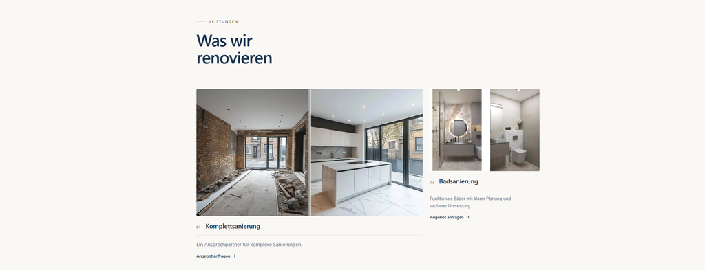 Was wir renovieren
